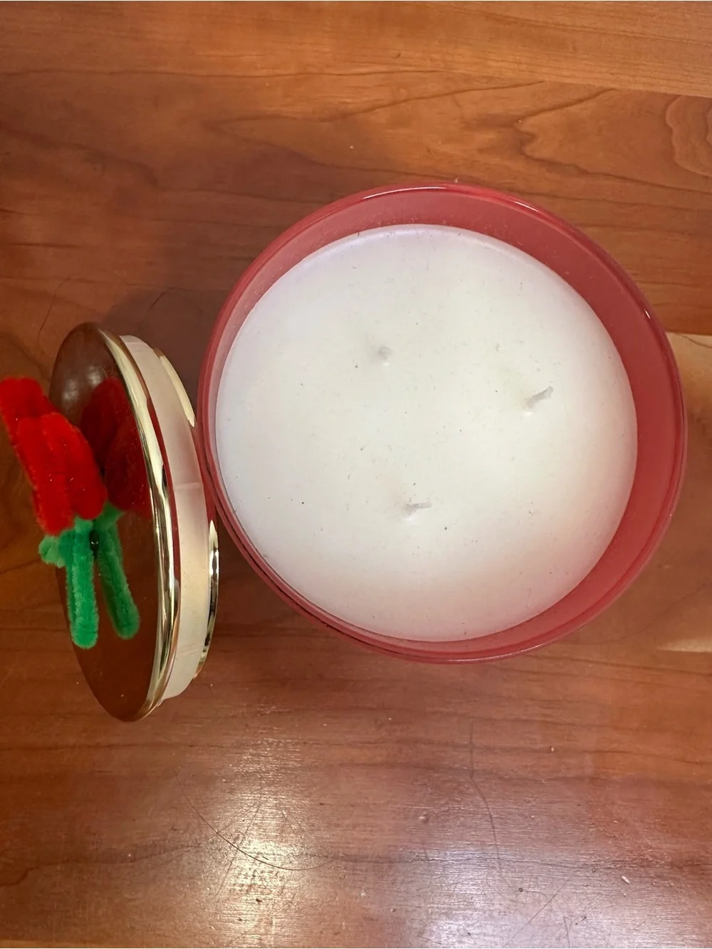 Colonial Candle Dark Cherry Vanilla 3-Wick Red Jar Candle